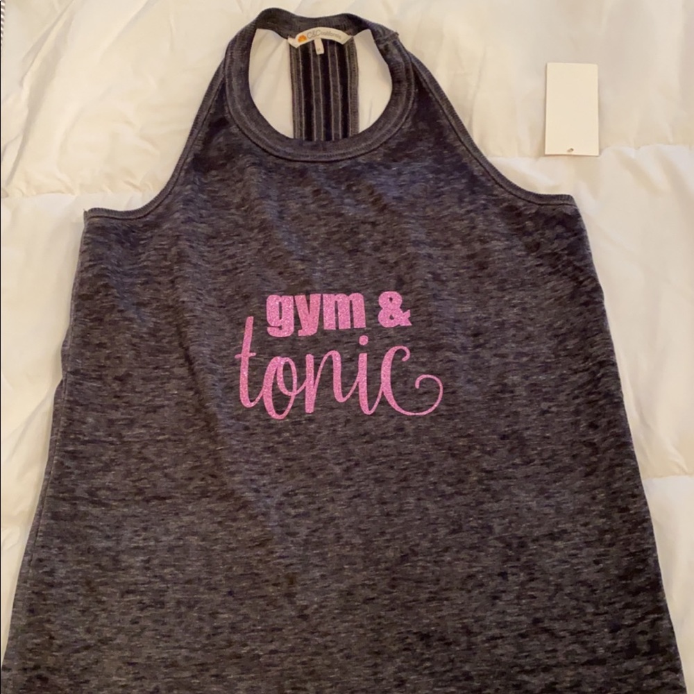 Gym and tonic gray active tank